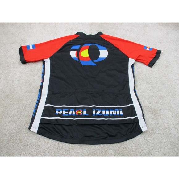 Pearl Izumi Cycling Jersey Men Medium Black Red Select Colorado Zip Shirt - Picture 9 of 13